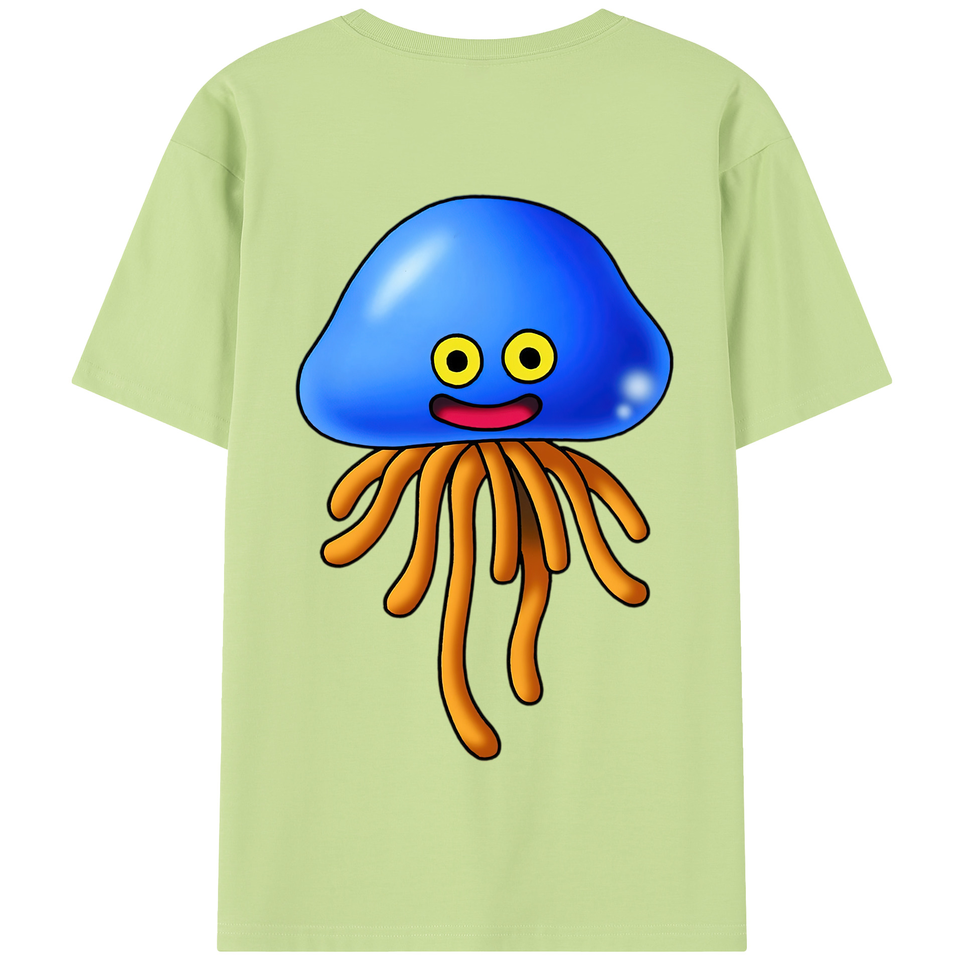 （画像用） ドラゴンクエスト Doragon Kuesuto Dragon Quest 綿100％半袖Tシャツ（背面プリント）
